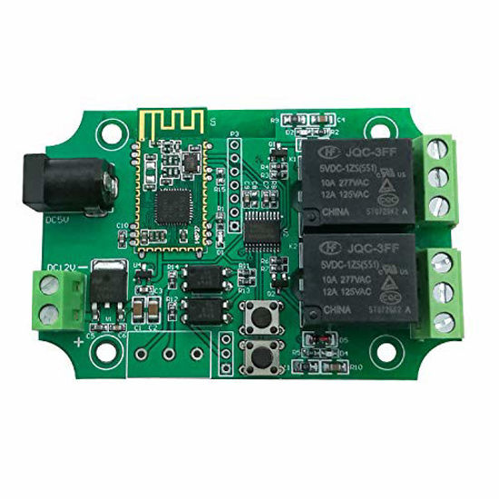 Picture of DSD TECH 2 Channels Bluetooth Relay Module for Remote Control Switch Compatible with iPhone and Android 4.3