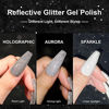 Picture of GAOY Reflective Glitter Gel Nail Polish Set of 6 Colors Including Pink Red Silver Holographic Gel Polish Kit UV LED Soak Off Shellac Nail Polish Home DIY Manicure Nail Salon Varnish