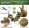 Picture of 3 PCS Bunny Chew Toys for Teeth Grinding, Chinchilla Treats Organic Bamboo Sticks Natural Fruitwood Branches for Rabbits Guinea Pigs Hamsters (Fruitwood Sticks+Alfalfa Cakes)
