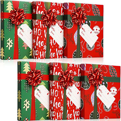 Picture of Gift Card Box Holder Christmas with Bows and Gift Tags Merry Christmas Gift Cards Present Wrap Boxes Mini Favor Boxes for Wedding, Xmas, Holiday, Baby Shower Birthday Party Decoration (12)