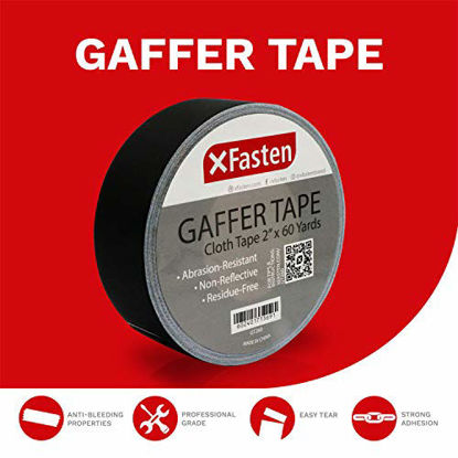 Picture of XFasten Professional Grade Gaffer Tape, 2 Inch X 60 Yards (Black)