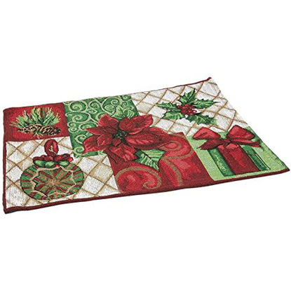 Picture of Holiday Woven Placemats, Christmas Placemat Set (18.5 x 13 in, 6 Pack)