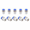 Picture of SNS SPC1/4-02NPTBE 1/4"Tube OD x 1/4 NPT Male Straight Nickel Plated Brass Push to Connect Pneumatic Fittings10 PCS