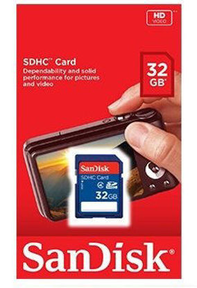 Picture of 2 Pack SanDisk 32 GB Class 4 SDHC Flash Memory Card Retail works with TEC.BEAN 12MP 1080P HD Game & Trail Hunting Cameras - W/ Everything But Stromboli Microfiber Cloth