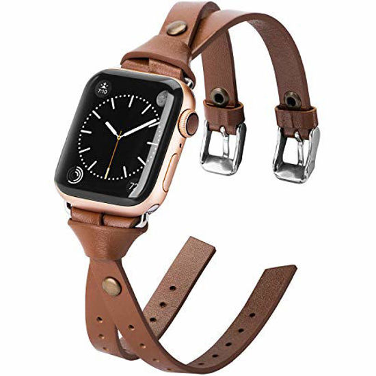GetUSCart Minyee Leather Bands Compatible with Apple Watch 38mm