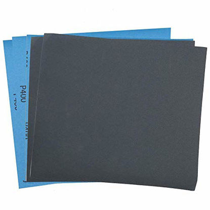 Picture of 400 Grit Dry Wet Sandpaper Sheets by LotFancy - 9 x 11" Silicon Carbide Sandpaper for Metal Sanding, Automotive Polishing, Wood Furniture Finishing, Wood Turing Finishing, Pack of 30