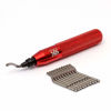 Picture of AFA Tooling Deburring Tool with a Blade and 10 BS1018 High-Speed Steel Rotary Burr Removal Blades
