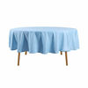 Picture of 90 inch Round Tablecloth Washable Polyester Table Cloth Decorative Table Cover for Wedding Party Dining Banquet90 inch,Blue Mist