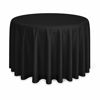 Picture of Lann's Linens - 108" Round Premium Tablecloth for Wedding / Banquet / Restaurant - Polyester Fabric Table Cloth - Black