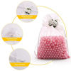 Picture of SumDirect 50pcs 5x7inch White Rose Organza Gift Bags with Drawstring,Wedding Favor Gift Bags, Jewelry Pouches for Party Wedding Christmas