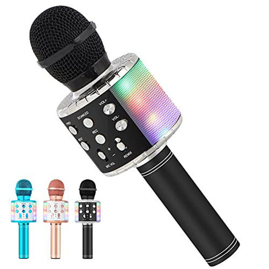 Includes a Microphone Sakar Hatchimals Kids Karaoke Microphone MP1-02706 hatchimals Graphics Compact & Portable Microphone Comes with Built-in Crowd Cheering Audio Pink 