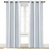 Picture of NICETOWN Cloud Grey Window Curtain and Drape Easy Care Solid Thermal Insulated Grommet Room Darkening Drapery for Kid's Room (1 Panel, 42 by 84)