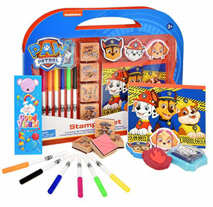 Picture of Gift Boutique Paw Patrol Coloring Stamper and Activity Set, Mess Free Craft Kit for Toddlers and Kids, Drawing Art Supplies Included Sketch Book, Bookmark, 3 Foam and 4 Wooden Stampers
