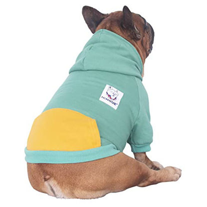 iChoue Pet Clothes Dog Hoodie Hooded Full-Zip Sweatshirt 