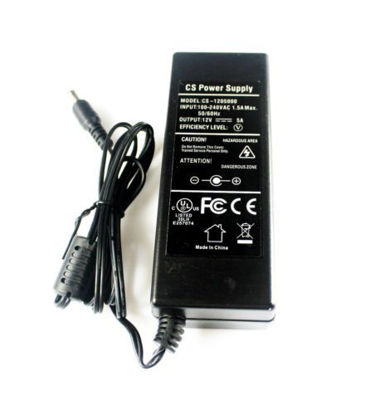 Picture of 12V 5A Power Supply Adapter with 8 Way Splitter Cable for CCTV Security Camera DVR NVR Led UL Listed FCC