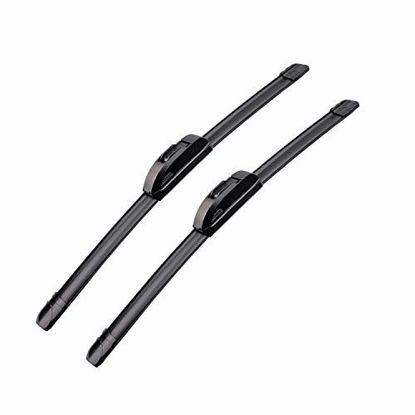 Picture of ZIXMMO QUALITY 24in + 24in Premium All-Season Windshield Wiper Blades for Original Equipment Replacement(Set of 2)