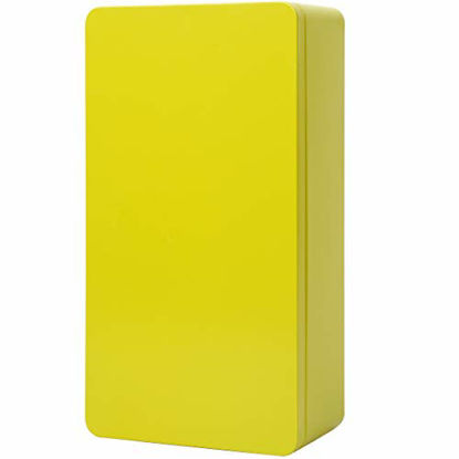 Picture of Tianhui Food Storage Containers Tin Box with Airtight Lids Kitchen Pantry Organization Metal Box, Yellow-Green, M