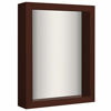 Picture of Americanflat 8.5x11 Shadow Box Frame in Mahogany with Soft Linen Back - Composite Wood with Shatter Resistant Glass for Wall and Tabletop
