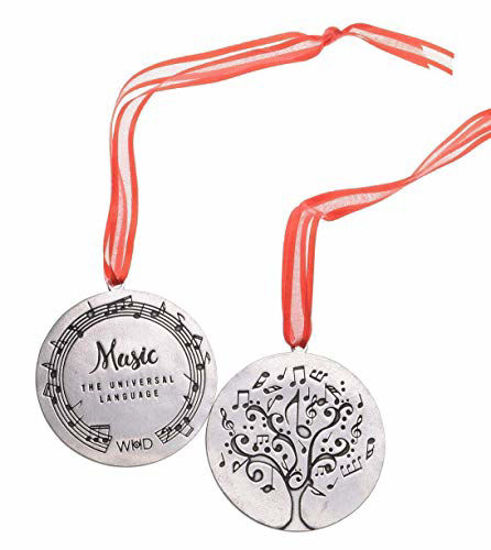 Picture of Music Ornament for Christmas Tree - Great Piano Teacher Gift, Band Director or Music Lover Present