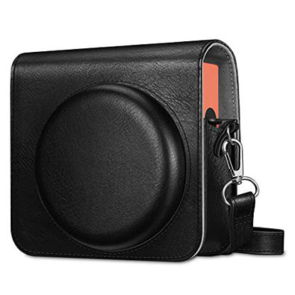 Picture of Fintie Protective Case for Fujifilm Instax Square SQ1 Instant Camera - Premium Vegan Leather Bag Cover with Removable Adjustable Strap, Vintage Black