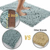 Picture of FRESHMINT Chenille Bath Rugs Extra Soft Fluffy and Absorbent Microfiber Shag Rug, Non-Slip Runner Carpet for Tub Bathroom Shower Mat, Machine-Washable Durable Thick Area Rugs (16.5" x 24", Blue)
