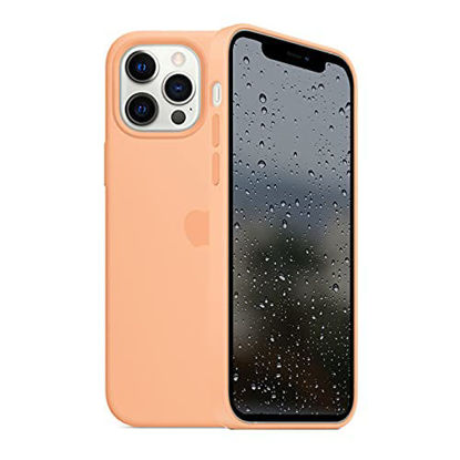 Picture of ZBRO Silicone Case Compatible for iPhone 12 Pro Max, Liquid Silicone Cover Non-Slip and Drop-Proof Simple Style Compatible with iPhone 12 Pro Max 6.7 inch (Cantaloupe)