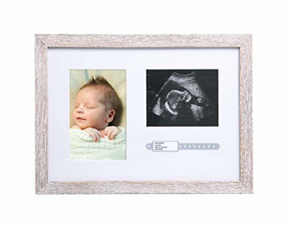 Picture of Pearhead Bracelet ID Photo & Sonogram Frame, Baby Ultrasound Photo Frame, Rustic