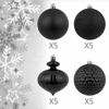 Picture of KI Store 20ct Black Christmas Balls 20pcs Shatterproof Large Christmas Tree Ball Ornaments Decoration 3.15-Inch for Holiday Wedding Party Decoration Ornaments Hooks Included