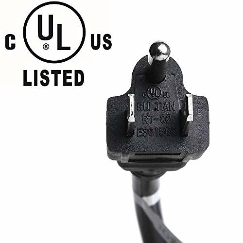 GetUSCart 12 AWG 3 Conductor 3Prong Power Cord with Open Wiring, 20