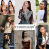 Picture of Fashion Icon Black Ponytail Extensions Straight Drawstring Ponytail Extension Long 24Inch straight Clip in Hair Extensions Ponytail Synthetic Hairpiece for Black Women(Black,5.99 OZ)