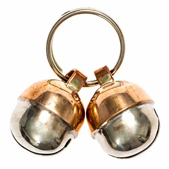 Cat Dog Collar Brass And Bronze Bells Pet Pendant Key Rings For