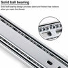 Picture of 1 Pair Self/Soft Closing Drawer Slides Runners-Ball Bearing 3 Fold Full Extension Side Mount Cabinet Hardware with 100 lb.Load Capacity Drawer Slides 12"