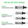 Picture of 1.8M/6Ft Multi 5 in 1 USB Universal Smart Watch Charging Cable,Magnetic Watch Charger+Lightning2+Type C+Micro USB Nylon Braided iPhone Cord Adapter for Apple Watch Series 1-6 SE/Android/Huawei