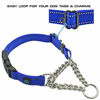 Picture of Max and Neo Stainless Steel Chain Martingale Collar - We Donate a Collar to a Dog Rescue for Every Collar Sold (Large, Teal)