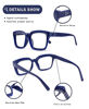 Picture of 3 Pack Oversize Square Design Reading Glasses for Women, Blue Light Blocking Reader (Black&Blue&Coffee, 2.5)