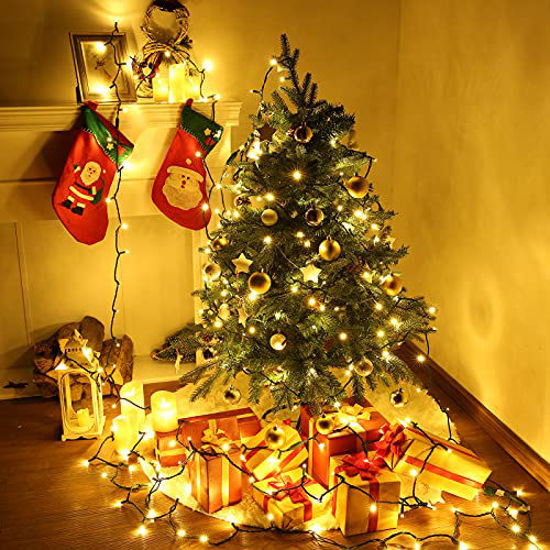 GetUSCart Brizled Christmas Lights, 33ft 100 LED Christmas Tree Lights