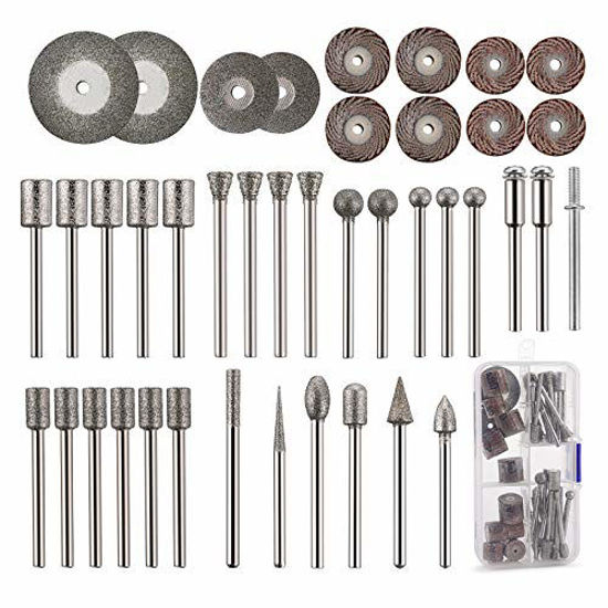 GetUSCart Cedilis 43 Pack Stone Carving Set 26 Diamond Burr
