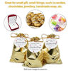 Picture of BEAVOING Pack of 100 4"x 6" Heavy Duty Gold Drawstring Organza Jewelry Pouches Wedding Party Christmas Favor Gift Candy Chocolate Bags (Gold, 4"x 6")