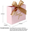 Picture of DECHISY 24Pack Thank You Gift Bags Boxes,Party Favor Small Bags Treat Boxes with Gold Bow Ribbon, Pink Pattern Paper Gift Bags Bulk for Wedding Baby Shower Business Party Supplies