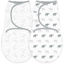 Picture of Amazing Baby Swaddle Blanket with Adjustable Wrap, Set of 2, Tiny Elephants and Confetti, Sterling, Small