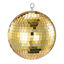 Picture of Mirror Ball, NuLink 8" Gold Disco DJ Dance Decorative Stage Lightning Ball with Hanging Ring