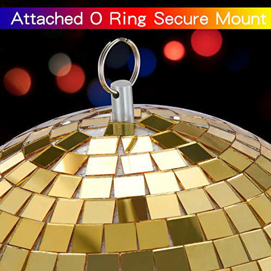 GetUSCart Mirror Ball, NuLink 8" Gold Disco DJ Dance Decorative Stage