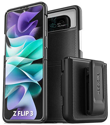 Picture of Encased DuraClip for Galaxy Z Flip 3 Belt Clip Case, Slim Phone Case with Holster for Samsung Z Flip 3 5G