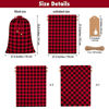 Picture of Aneco 2 Packs Buffalo Plaid Drawstring Bag Jumbo Size Holiday Santa Present Bag Large Cotton Storage Bags with 24 Pieces Kraft Tags and Bell for Storing Christmas Gifts