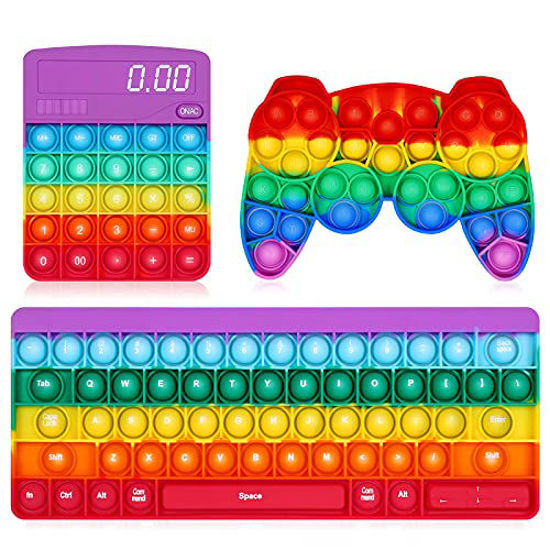 rainbow keyboard pop it