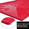 Picture of Mofason Pet Food Mat Waterproof Dog Mat 24x16 Large - 0.5 inch Raised Edge, Dog Cat Silicone Feeding Placemat Water Bowl Tray for Floors, Nonslip Washable Dog Mat for Food and Water