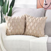 Picture of MADIZZ Pack of 2 Soft Plush Short Wool Velvet Decorative Throw Pillow Covers Luxury Style Cushion Case Pillow Shell for Sofa Bedroom Square Khaki 18x18 inch