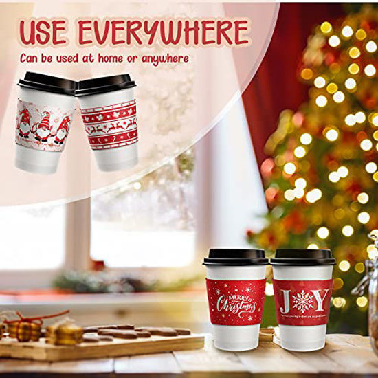 GetUSCart 36 Pack Christmas Coffee Tea Cup Sleeves Double layer