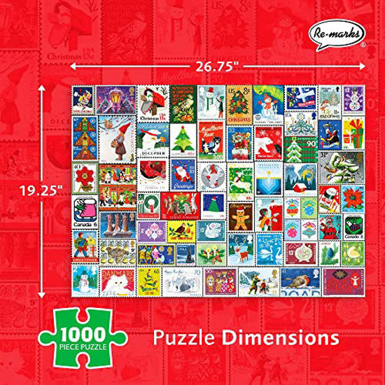 GetUSCart ReMarks Special Delivery Christmas Stamps Puzzle, Holiday