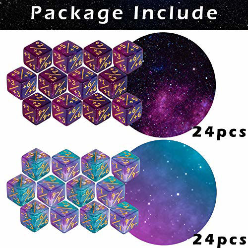 48 Pièces Compteurs de Dés avec Sacs de Rangement, Dés